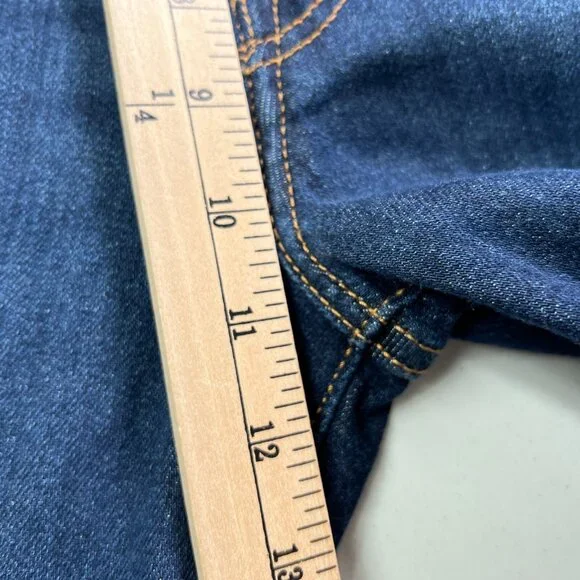 Levis Rib Cage Straight Ankle Jeans Womens 26 X 27 Button Fly Distressed Denim - Picture 12 of 13